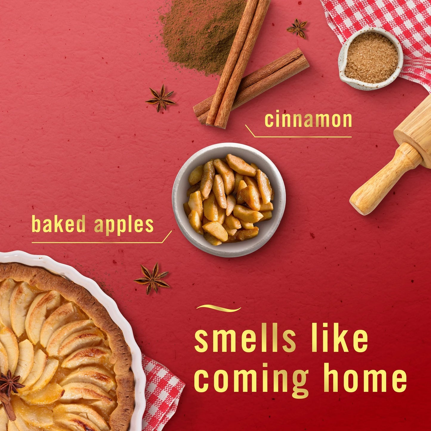 Febreze Air Mist Odor-Fighting Air Freshener Baked Cinnamon Apples, 8.8 oz. Aerosol Can