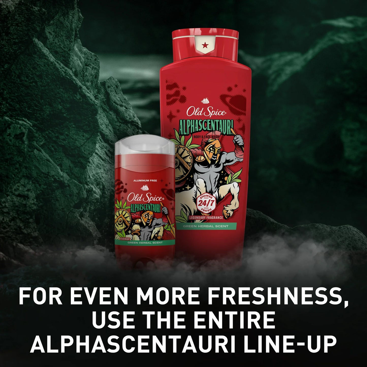 Old Spice Aluminum Free Deodorant for Men, Alphascentauri, Green Herbal Scent, 3oz