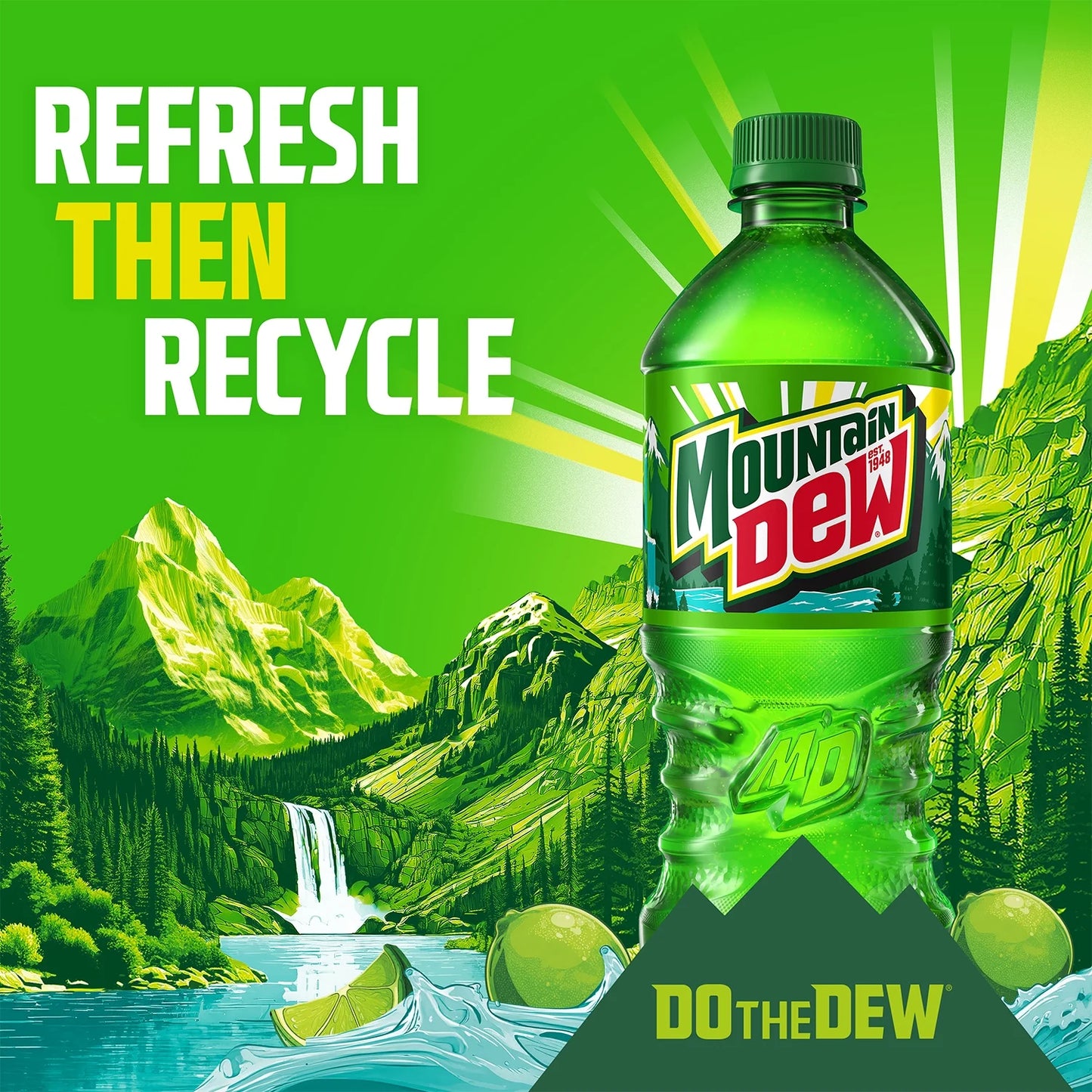 Diet Mountain Dew Citrus Soda Pop, 2 Liter Bottle