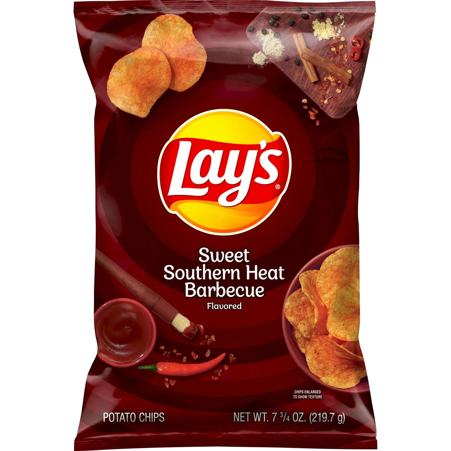 LAYS SOUTHERN SWEET HEAT BBQ 7.75OZ
