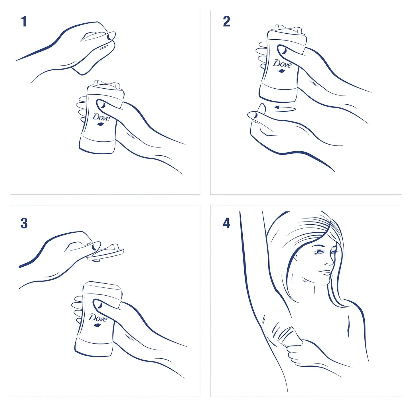 Dove Original Clean All Day Underarm Sweat & Odor Protection Antiperspirant Deodorant 2.6 oz