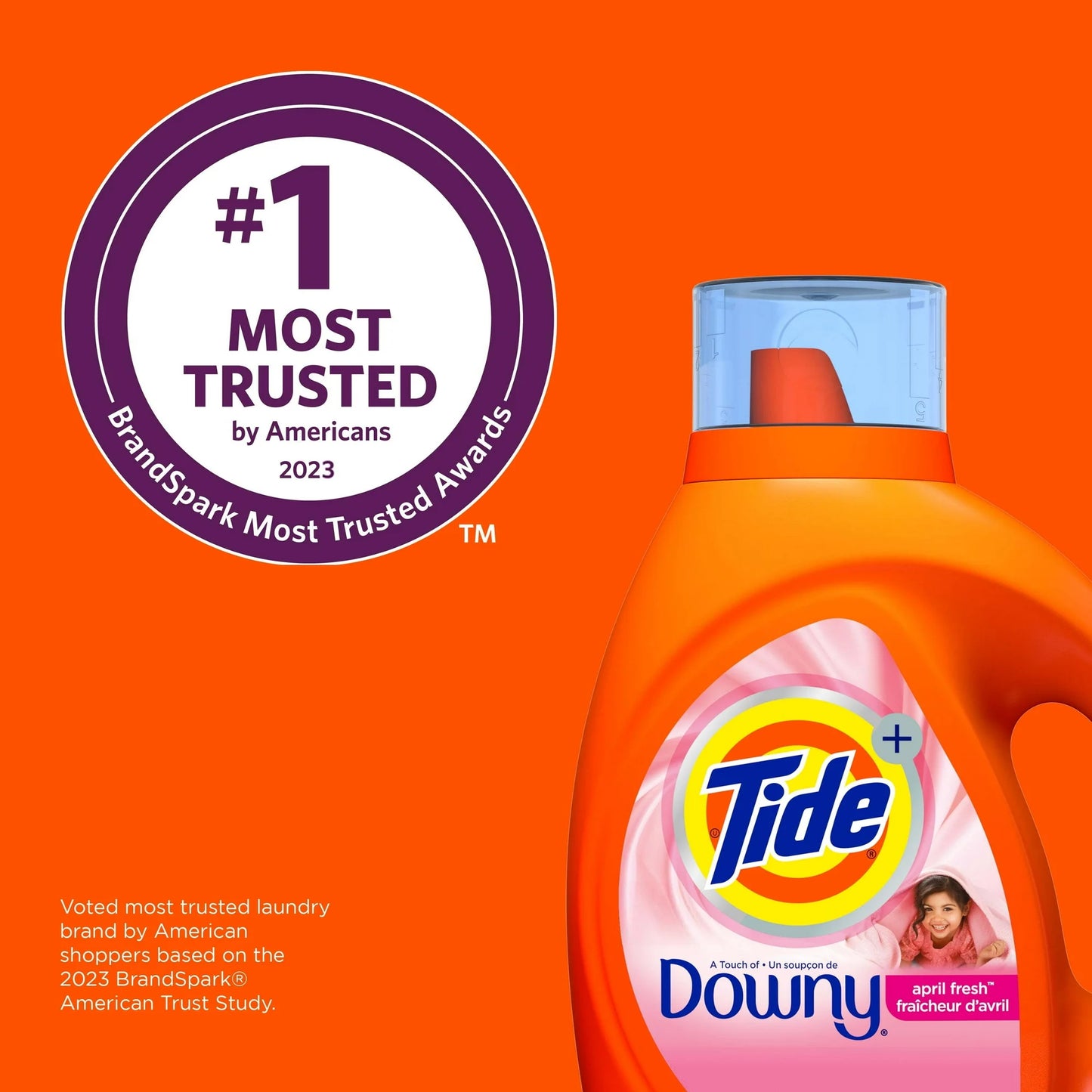 Tide Plus a Touch of Downy Liquid Laundry Detergent, April Fresh Scent, 24 Loads, 34 fl oz