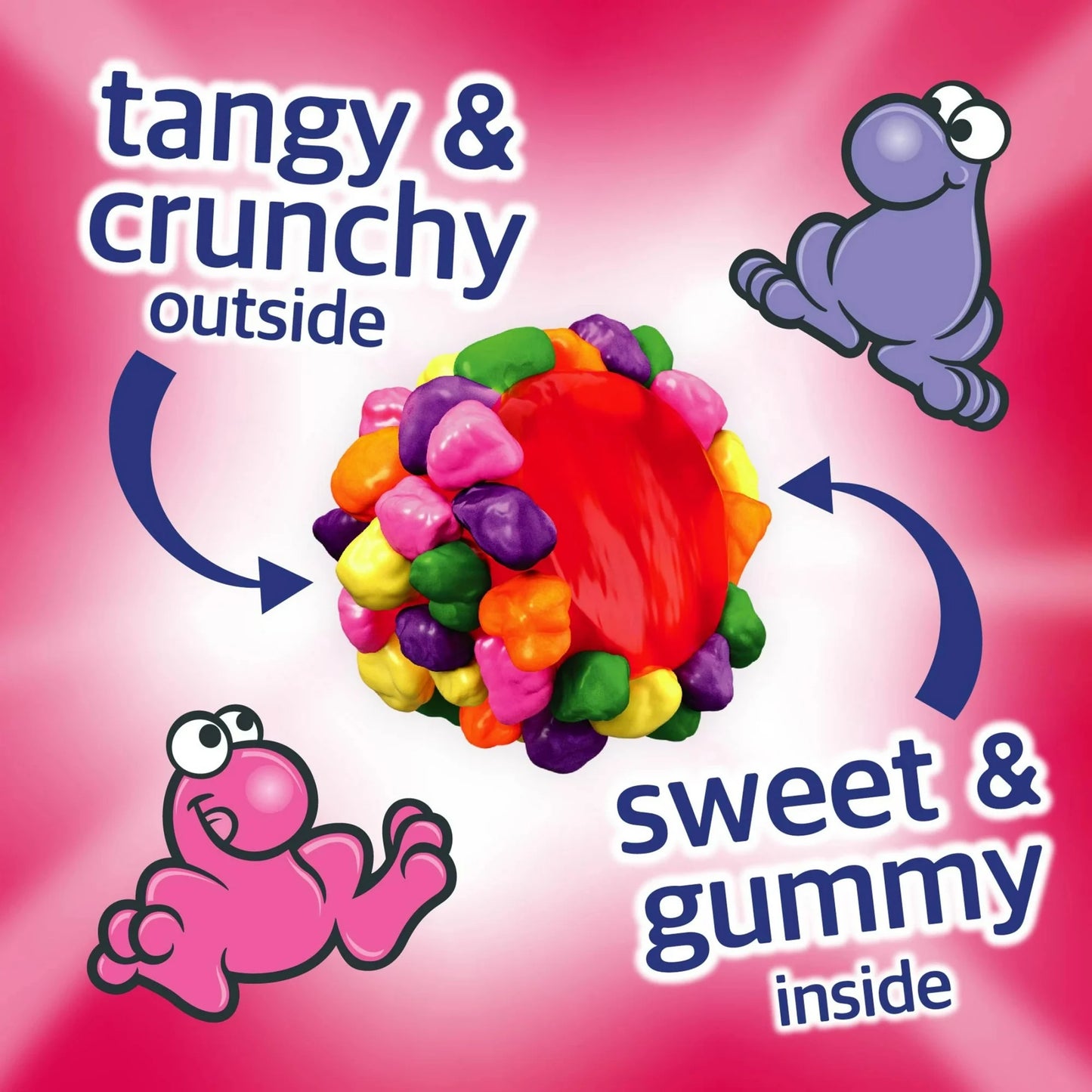 NERDS Gummy Clusters, Candy, Rainbow, Crunchy and Gummy, 5 oz