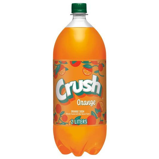 Crush Caffeine Free Orange Soda Pop, 2 L, Bottle