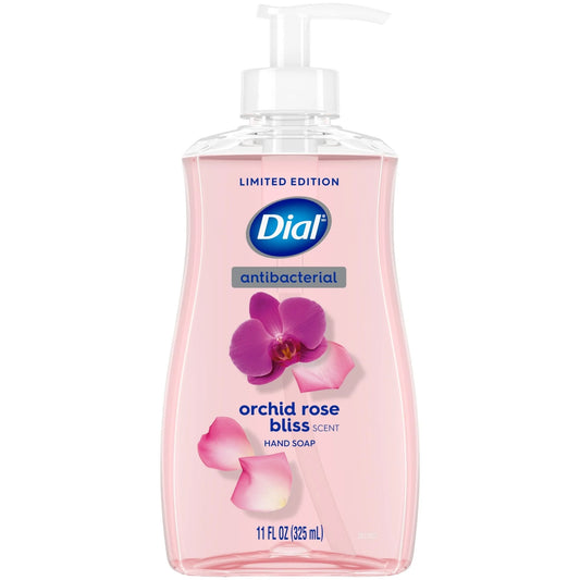 Dial Antibacterial Limited Edition, Orchid Rose Bliss Scent Liquid Hand Soap, 11oz