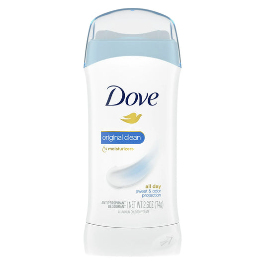 Dove Original Clean All Day Underarm Sweat & Odor Protection Antiperspirant Deodorant 2.6 oz