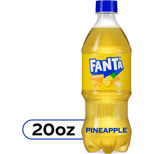 Fanta Pineapple Soda Pop, 20 fl oz Bottle