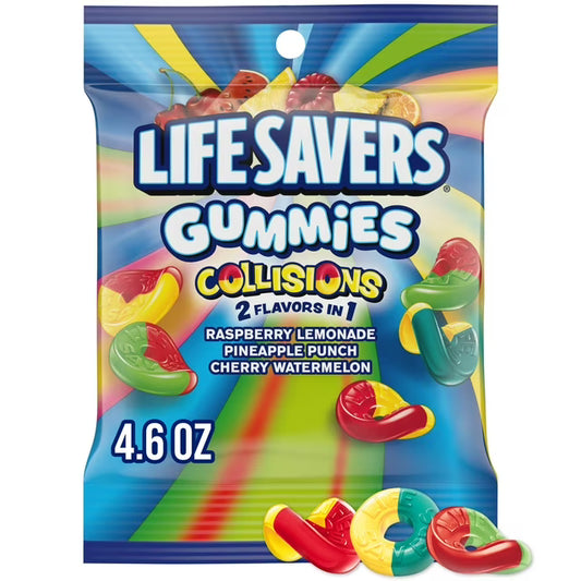 Life Savers Gummies Collisions Gummy Candy Fruit Mix - 4.6 oz Bag