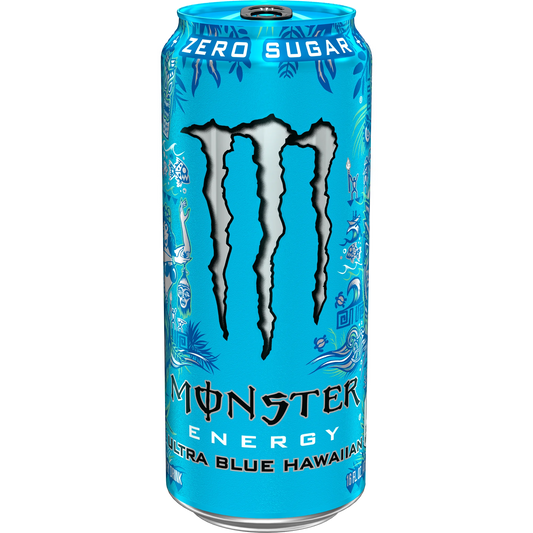 Monster Energy Ultra, Blue Hawaiian, Zero Sugar Energy Drink, 16 fl oz Can
