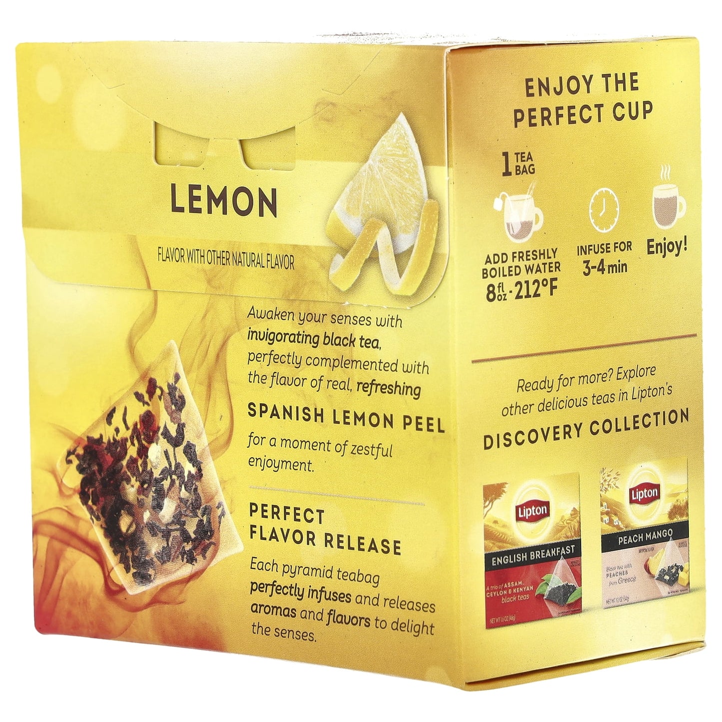 Lipton Lemon Black Tea Pyramid Tea Bags