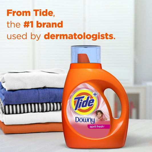 Tide Plus a Touch of Downy Liquid Laundry Detergent, April Fresh Scent, 24 Loads, 34 fl oz